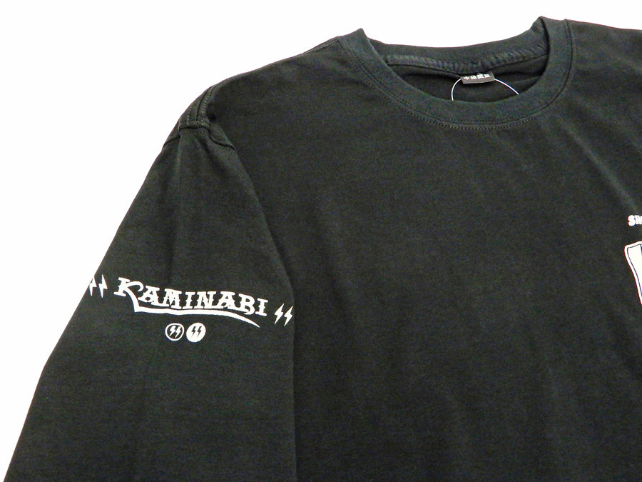 Kaminari T-Shirt Men's Classic Japanese Car Graphic Long Sleeve Tee KMLT-219 Black