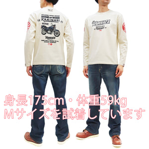 Kaminari T-Shirt Men's Classic Japanese Motorcycle Graphic Long Sleeve Tee KMLT-221 Off-White