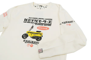 Kaminari T-Shirt Men's Classic Japanese Car Graphic Long Sleeve Tee Efu-Shokai KMLT-222 Off-White