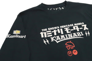 Kaminari T-Shirt Men's Classic Japanese Car Graphic Long Sleeve Tee Efu-Shokai KMLT-223 black
