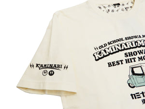 Kaminari T-Shirt Men's Classic Japanese Car Graphic Short Sleeve Tee Efu-Shokai KMT-224 Off-White