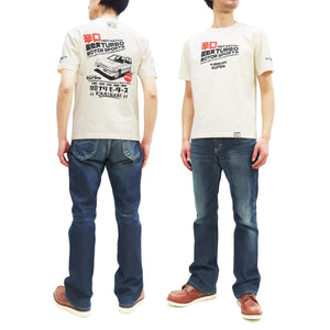 Kaminari T-Shirt Men's Classic Japanese Car Graphic Short Sleeve Tee KMT-231 Off-White