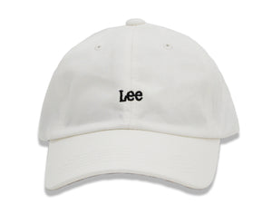 Lee Cap Men's Medium Crown Pre-curved Bill Cotton Twill Hat with Lee Embroidery LA0388-518 White