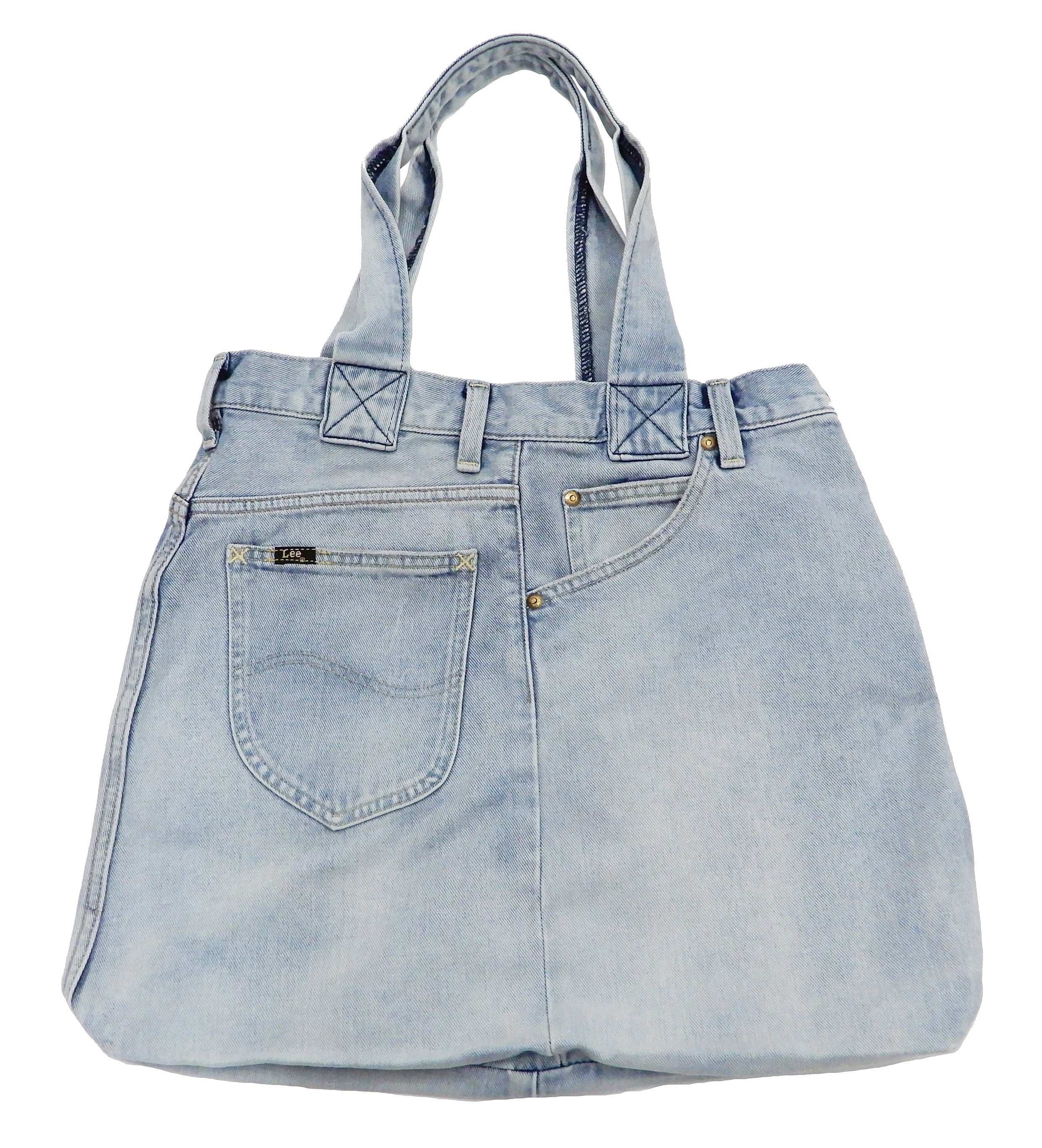 Lee Denim Tote Bag Men's Casual Denim Bag with Lee Riders