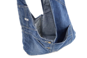 Lee Denim Shoulder Bag Men's Casual Crossbody Bag with Lee Bib Overalls Design LA0562 56 Faded-Denim