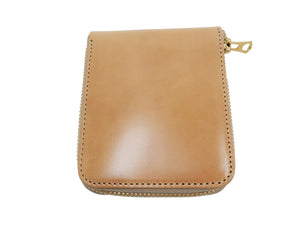 Men's Casual Leather Short Wallet Barns Outfitters Cordovan Zip Around Wallet LE-4319 Beige