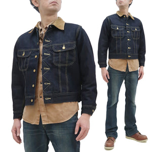 Lee Denim Jacket 101-LJ Men's Reissue Lee Storm Rider 101LJ Blanket-Lined Jacket LM5110 LM5110-500 Rince Indogo Blue