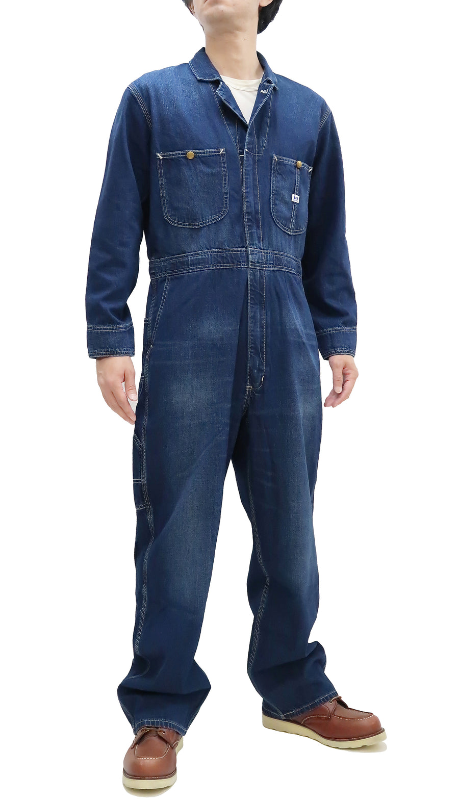 Lee Coverall Men's Reproduction of Union-All Long Sleeve Unlined Coveralls LM7213 LM7213-136 Fade-Denim