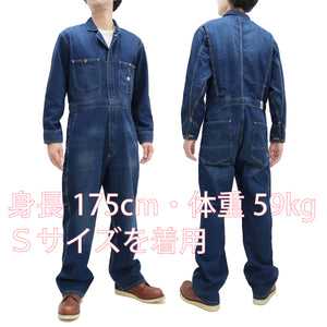 Lee Coverall Men's Reproduction of Union-All Long Sleeve Unlined Coveralls LM7213 LM7213-136 Fade-Denim