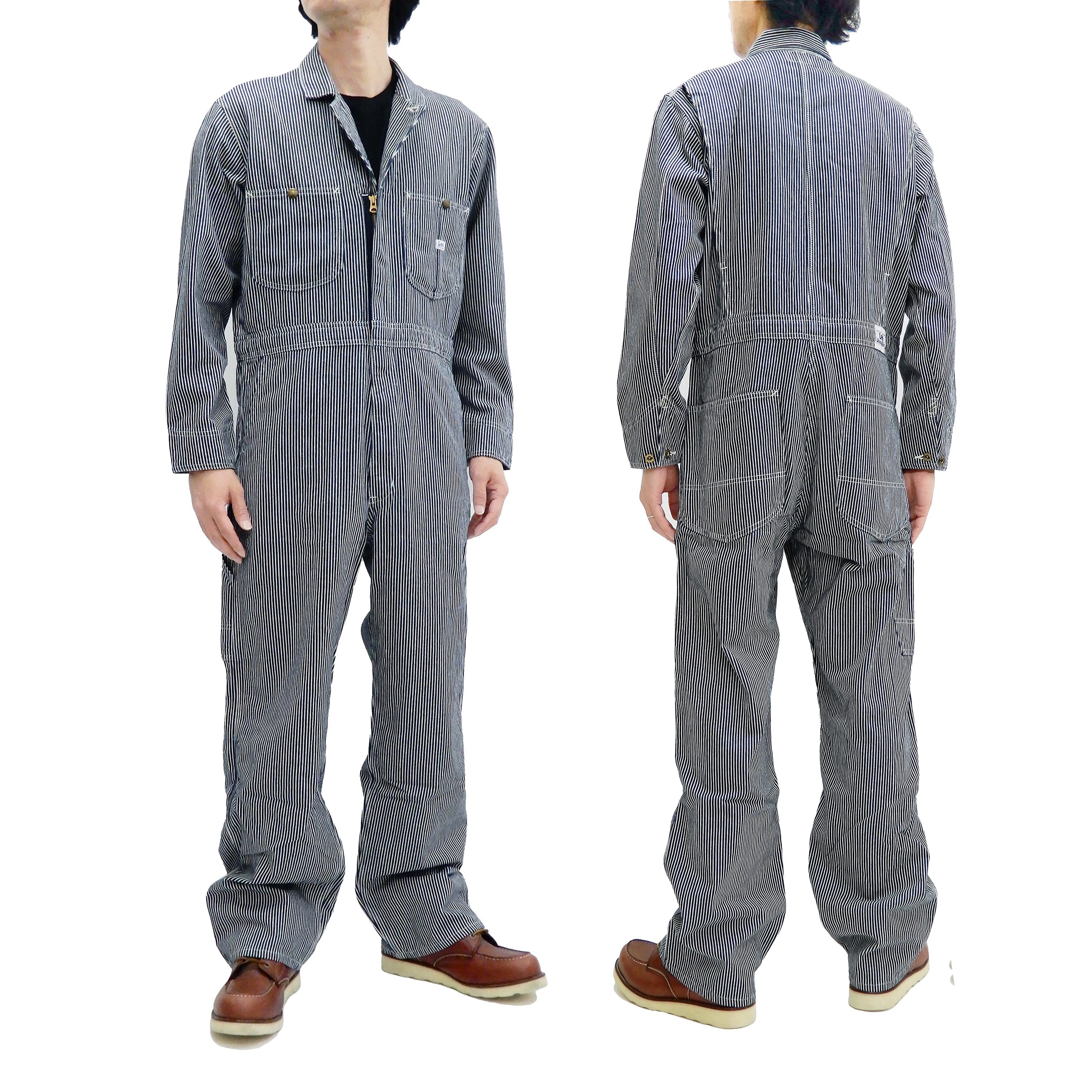 Lee Coverall Men's Reproduction of Union-All Long Sleeve Unlined Coveralls  LM7213 LM7213-104 Hickory Stripe