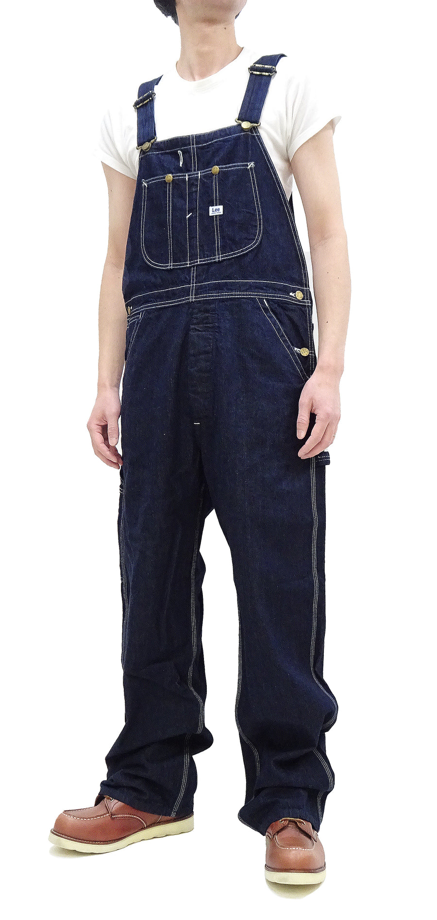 Lee Overalls Men's Casual Fashion Bib Overall High-Back LM7254 LM7254-2100 Rince Deep Blue Indigo