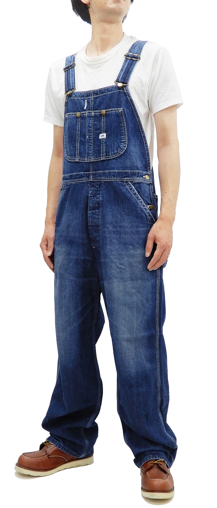 Lee Overalls Men's Casual Fashion Faded Denim Bib Overall High-Back LM7254 LM7254-1136
