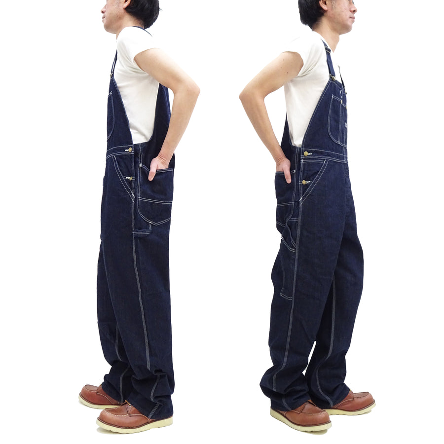 Lee Overalls Men's Casual Fashion Bib Overall High-Back LM7254 LM7254-2100 Rince Deep Blue Indigo