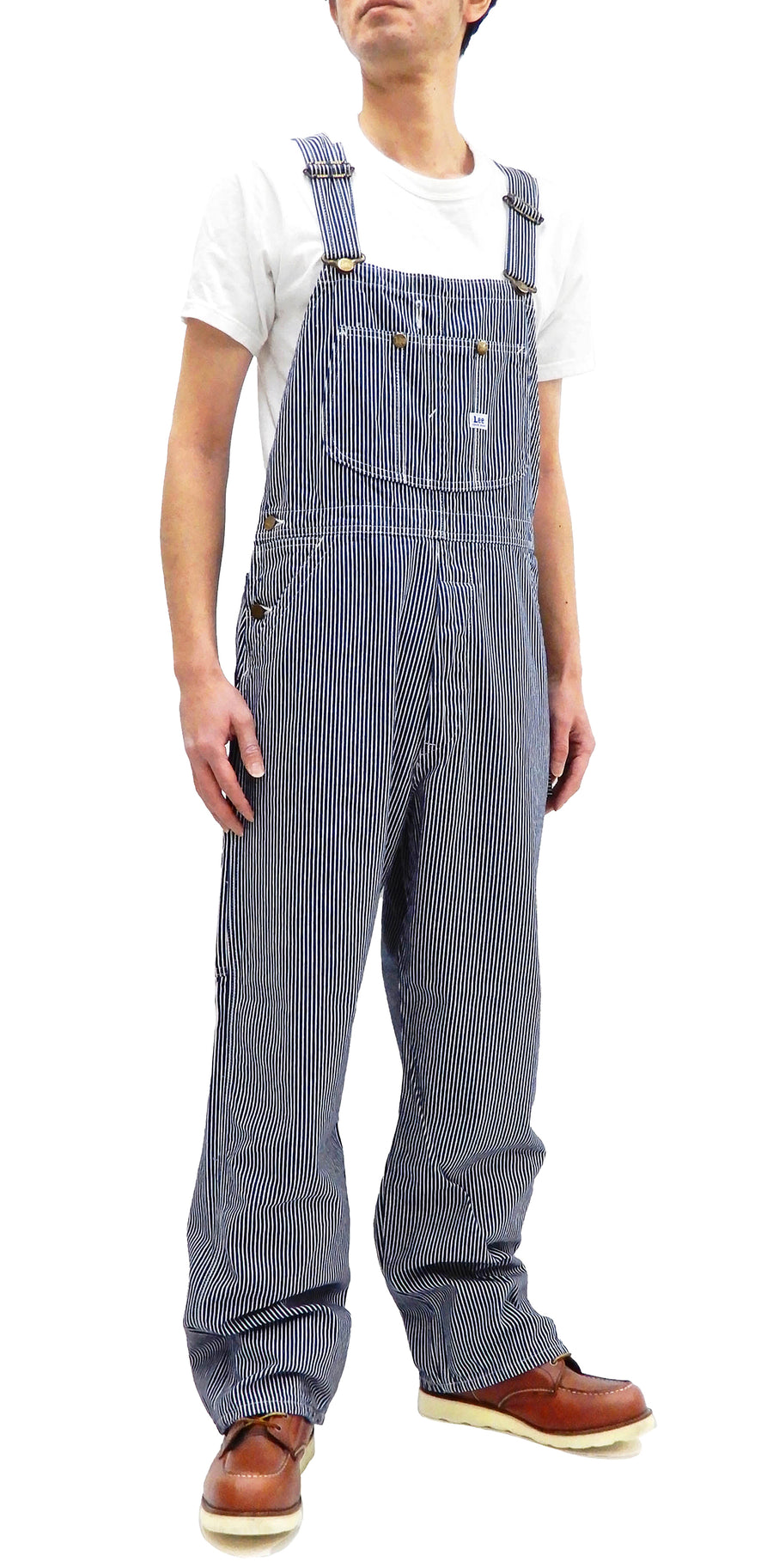 Lee Overalls Men's Casual Fashion Hickory Stripe Bib Overall High-Back LM7254 LM7254-1104