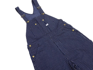 Lee Overalls Men's Casual Fashion Bib Overall High-Back LM7254 LM7254-2204 Indigo Twill with White Pinstripe Stitching