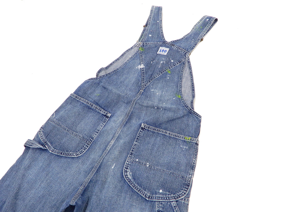 Lee Overalls Men's Ripped Patched Painted Distressed Denim Bib Overall LM7254 LM7254-399