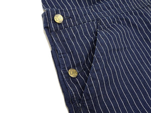 Lee Overalls Men's Casual Fashion Bib Overall High-Back LM7254 LM7254-2204 Indigo Twill with White Pinstripe Stitching