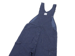 Lee Overalls Men's Casual Fashion Bib Overall High-Back LM7254 LM7254-2204 Indigo Twill with White Pinstripe Stitching