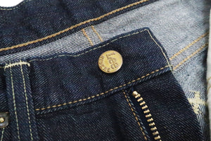 Lee Jeans 101Z with Zip fly Men's Regular Fit Straight Jeans LM8101 Made in Japan LM8101-500 One-Washed Deep Blue Indigo Denim
