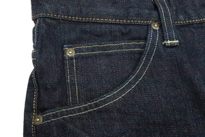 Lee Jeans 101Z with Zip fly Men's Regular Fit Straight Jeans LM8101 Made in Japan LM8101-500 One-Washed Deep Blue Indigo Denim