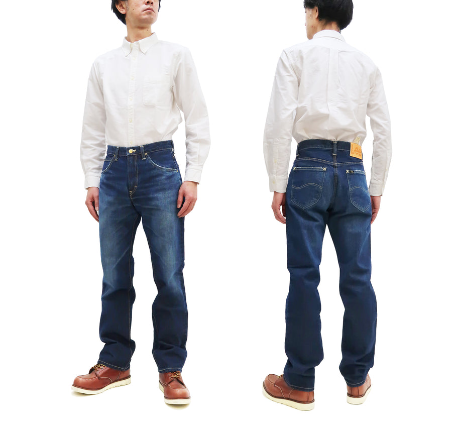 Lee Jeans 101Z with Zip fly Men's Regular Fit Straight Jeans LM8101 Made in Japan LM8101-526 Pre-Faded Blue Indigo Denim