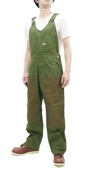 Lee Overalls Men's Casual Fashion Double Knee Duck Canvas Bib Overall High-Back LM8605 LM8605-121 Olive