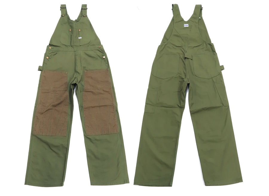 Lee Overalls Men's Casual Fashion Double Knee Duck Canvas Bib Overall High-Back LM8605 LM8605-121 Olive