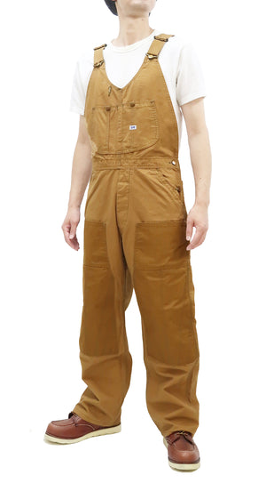 Lee Overalls Men's Casual Fashion Double Knee Duck Canvas Bib Overall High-Back LM8605 LM8605-145 Brown