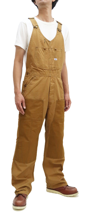 Lee Overalls Men's Casual Fashion Double Knee Duck Canvas Bib Overall High-Back LM8605 LM8605-145 Brown