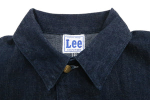 Lee Loco Jacket LT0659 Men's Chore Coat Unlined Railroad Work Jacket LT0659-300 Rince One Washed Deep Blue Indigo Denim