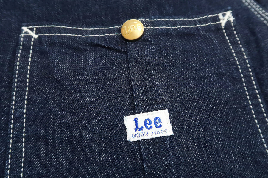 Lee Loco Jacket LT0659 Men's Chore Coat Unlined Railroad Work Jacket LT0659-300 Rince One Washed Deep Blue Indigo Denim