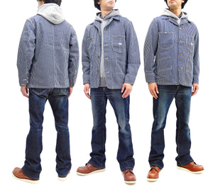 Lee Loco Jacket Men's Hickory Chore Coat Unlined Railroad Work Jacket LT0659 LT0659-104 Hickory Stripe