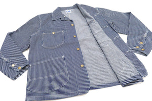 Lee Loco Jacket LT0659 Men's Chore Coat Unlined Railroad Work Jacket LT0659-304 Hickory Stripe Denim