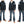 Load image into Gallery viewer, Momotaro Jeans Hoodie Men&#39;s High Neck 2-way Zip-Up Hooded Sweatshirt with GTB Stripe MKN1010M23 Black
