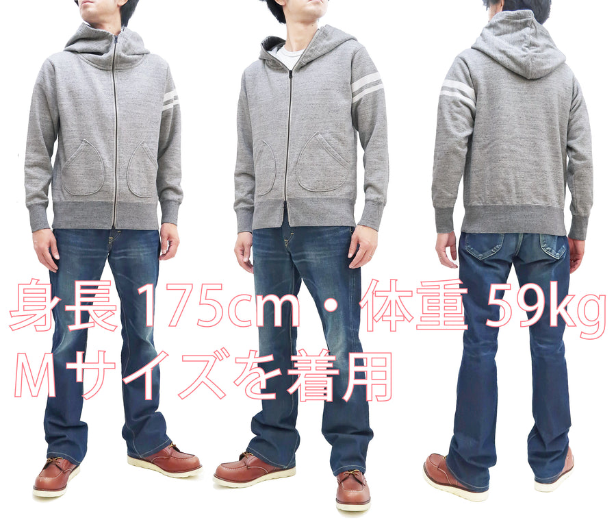 Momotaro Jeans Hoodie Men's High Neck 2-way Zip-Up Hooded 