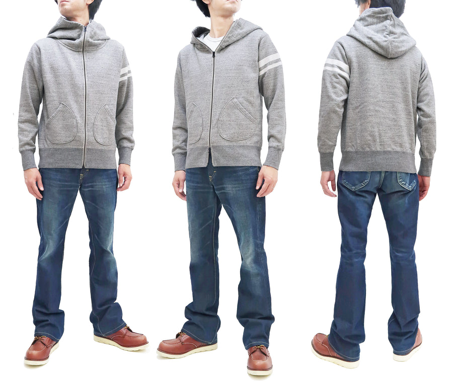 Momotaro Jeans Hoodie Men's High Neck 2-way Zip-Up Hooded 