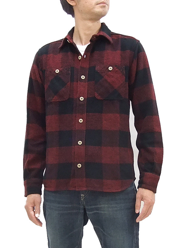 Momotaro Jeans Flannel Shirt Men’s Herringbone Twill Buffalo Plaid