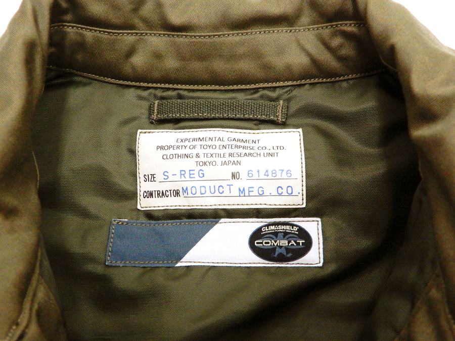 Moduct Jacket Men's Military Style Cotton Puffer Jacket Toyo Enterprises MO14876 Olive