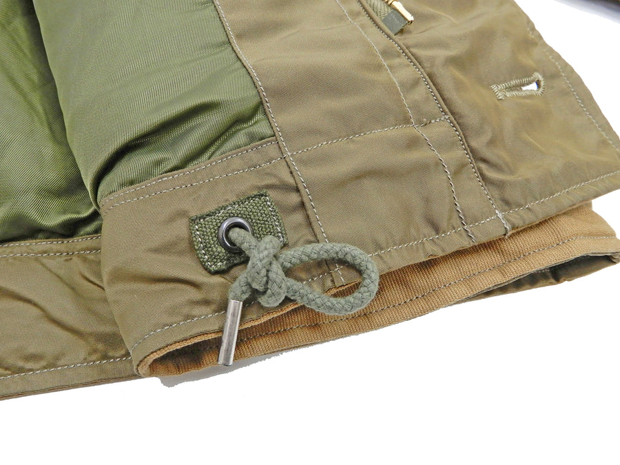 Moduct Jacket Men's Military N-1 Deck Jacket Style Cotton Puffer Jacket Toyo Enterprises MO14879 Khaki