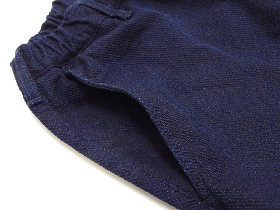 Momotaro Jeans Pants Men's Casual Dobby Fabric Relaxed-Tapered Easy Pants with Elastic Drawstring Waistt MPT1010M31 Indigo
