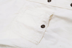 Momotaro Jeans Chambray Shirt Men's Solid Long Sleeve Button Up Work Shirt MS044 Natural
