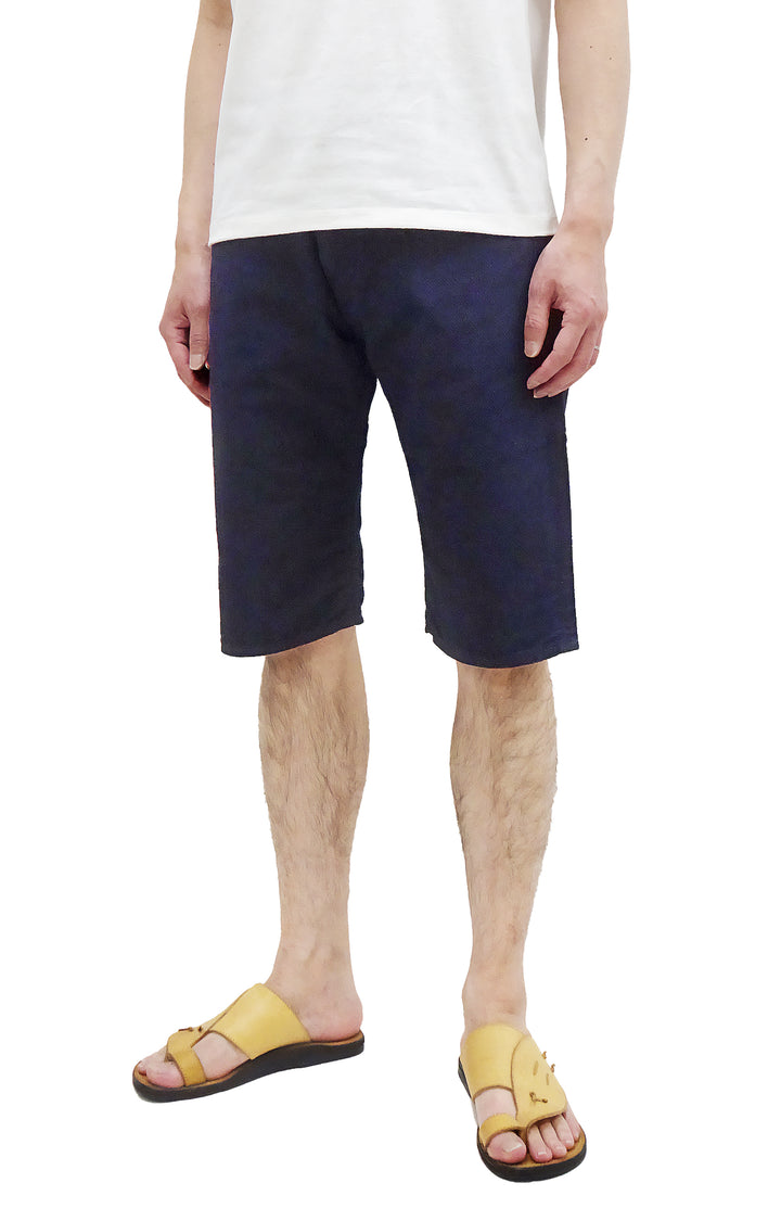 Momotaro Jeans Indigo Dobby Shorts Men's Knee Length Short Pants 