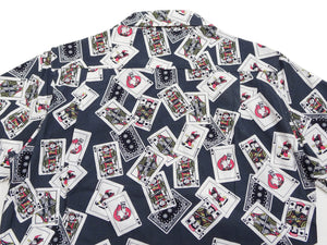 Momotaro Jeans Shirt Men's Short Sleeve Japanese Aloha Shirt Hawaiian Shirt MSS1010M31 Black