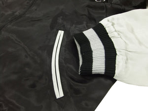 Hanatabi Gakudan Men's Japanese Souvenir Jacket Japanese ONE PIECE Sukajan Script OPSJ-001 Black