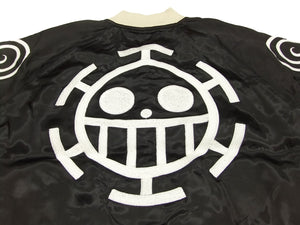 Hanatabi Gakudan Men's Japanese Souvenir Jacket Japanese ONE PIECE Sukajan Script OPSJ-003 Black