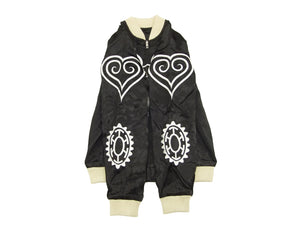 Hanatabi Gakudan Men's Japanese Souvenir Jacket Japanese ONE PIECE Sukajan Script OPSJ-003 Black