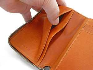Men's Casual Wallet Zip Around Leather Bifold Medium Wallet Salt & Sugar PI-2882 Camel