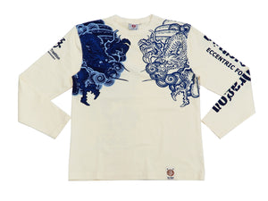 B-R-M T-Shirt Men's Dragon Japanese Art Graphic Long Sleeve Tee Bakuretsu-Ranman-Musme RMLT-305 Off