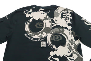 Bakuretsu-Ranman-Musme T-Shirt Men's Japanese Art Graphic Long Sleeve Tee B-R-M RMLT-324 Black