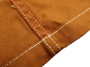 Kojima Genes Overalls Men's Casual Brown Duck Bib Overall with Contrast Pockets RNB-1220HK
